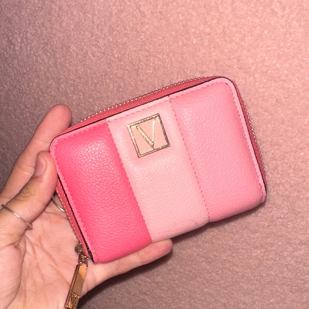 Victoria's Secret Pink Tri-Panel Zip Wallet